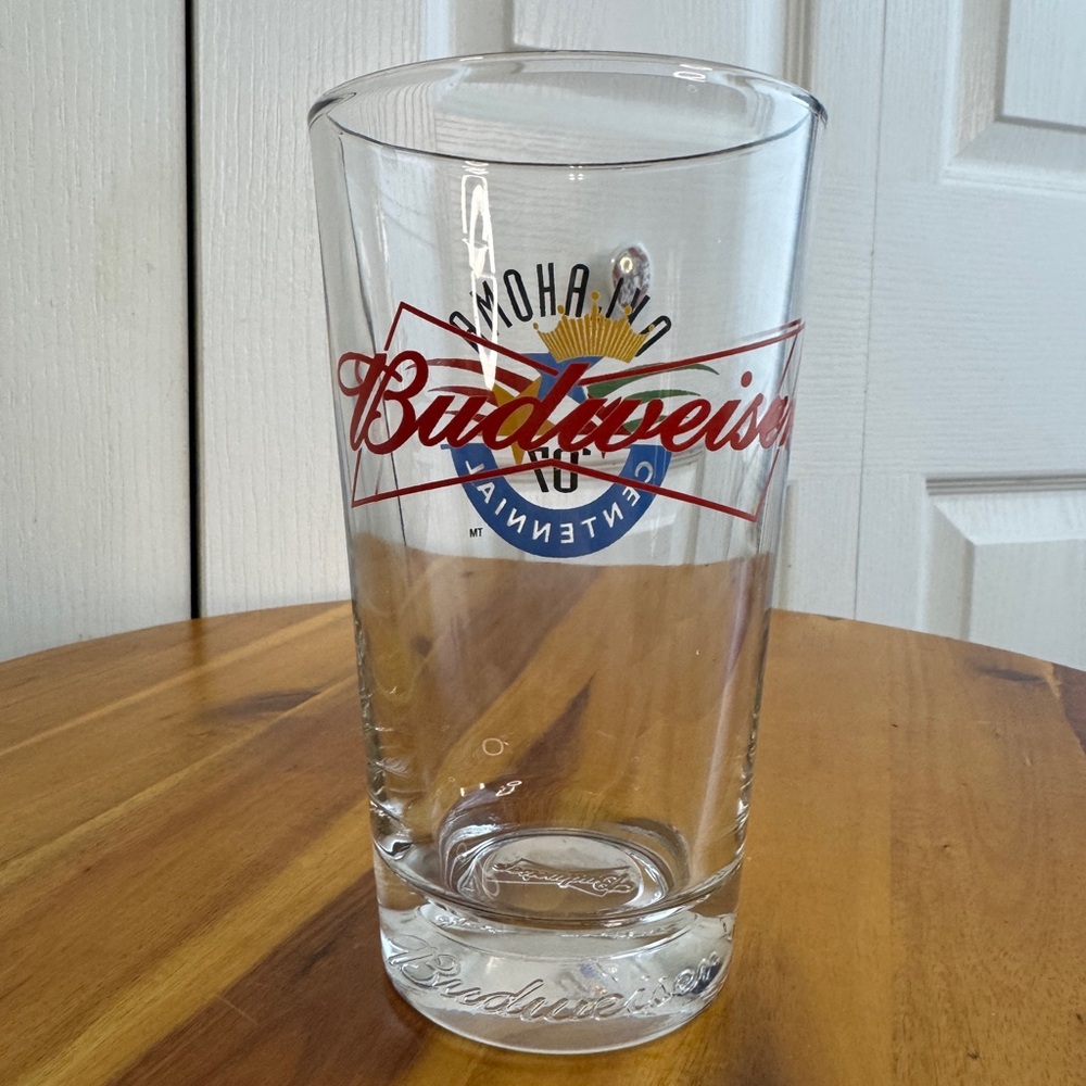 Budweiser Oklahoma Centennial 2007 pint beer glass